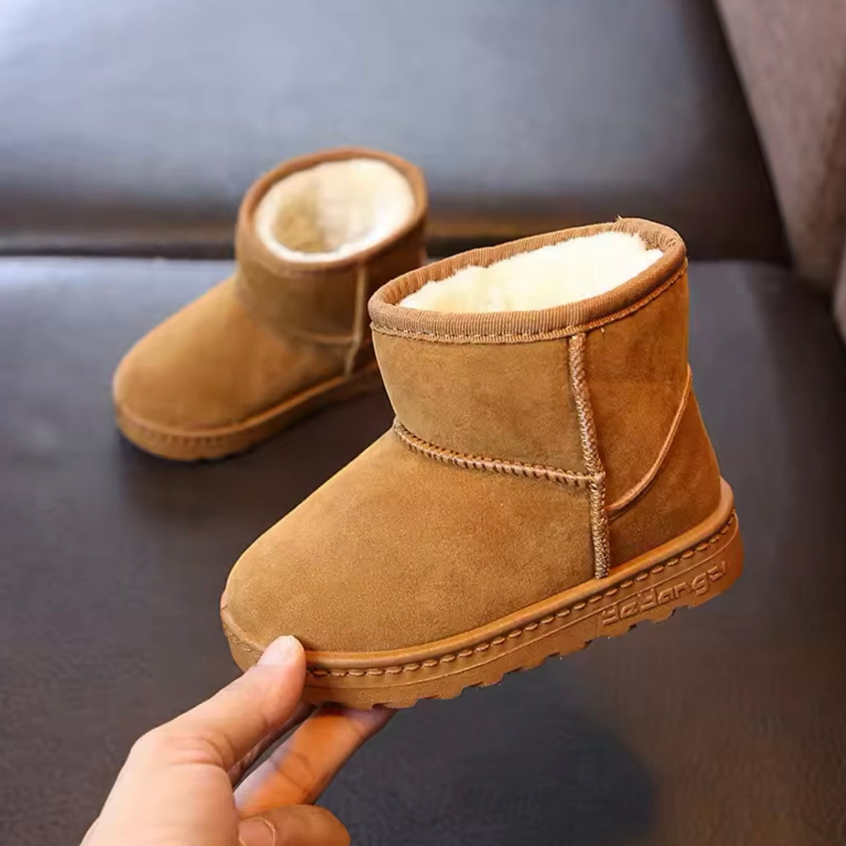 Lined baby boots